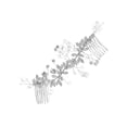 thumbnail image 3 of Elegante peinado de pelo nupcial exquisito de cristal floral decoración de pelo accesorio para el cabello, 3 of 6