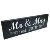 moobody Mr & Mrs 2018 Sign Wood Sweetheart Table Wall Decoration for Wedding Anniversary Photo Props Party Banner