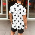 thumbnail image 7 of JWZUY Men's Polka Dot Print Casual Shirt Short Sleeve Summer Casual Button Down Shirts White XL, 7 of 7
