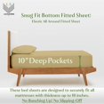 thumbnail image 3 of Split King 5-Piece Sheet Set, 300-TC Giza Cotton, 10 inch Deep Pockets - Taupe, 3 of 7