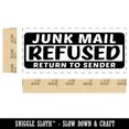 thumbnail image 2 of Junk Mail Refused Return to Sender Self-Inking Rubber Stamp Ink Stamper for Business Office - Fuchsia Ink - Small 1-1/2 Inch, 2 of 7