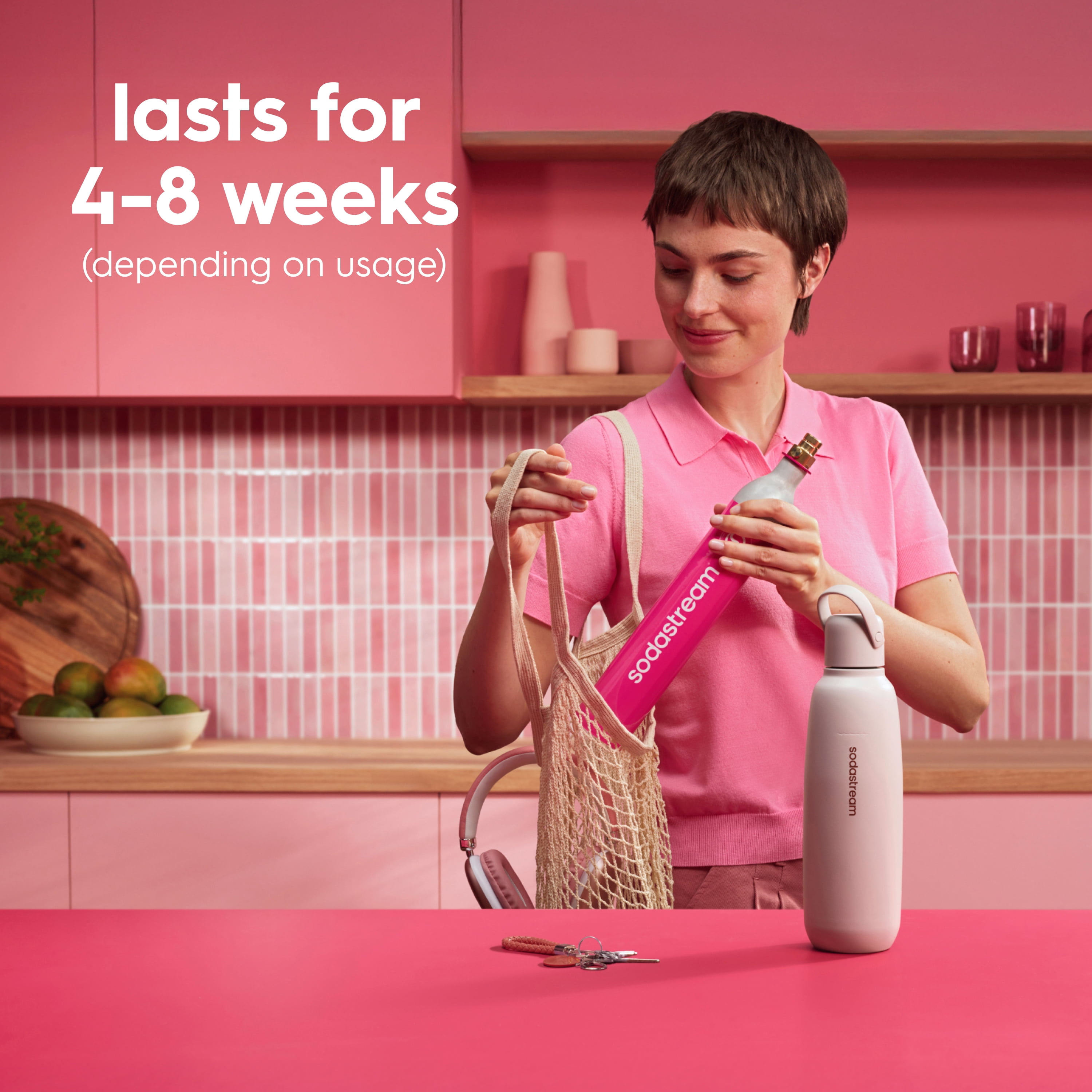 SodaStream, CO2 Cylinder, 60L, Pink, Quick Connect - Walmart.com