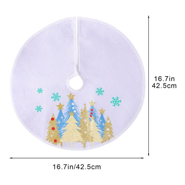 Falda Del Árbol de Navidad Falda Del Árbol de Navidad Falda Del Árbol Clásico Blanco Decoración Del Árbol de Navidad de Escritorio Decoraciones Del Árbol de Navidad de Navidad