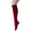 Burgundy, variant on Women and Girls Irish Green with Gold Yellow Color Polka Dots Knee High Uniform Skirts Costume Cosplay Party Event Tube Socks