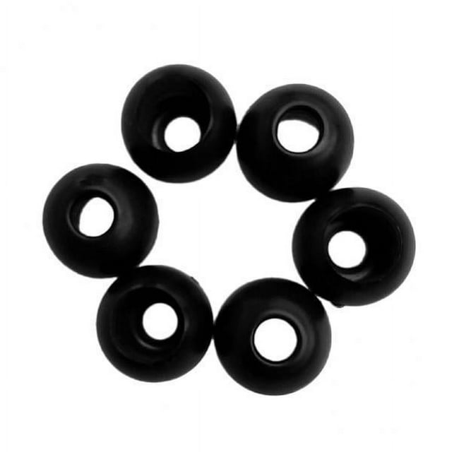 DYNWAVECA 2x 6 Pieces Elastic Shock Cord Rope Toggle Round Ball End Lock Stopper Black