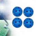 thumbnail image 4 of 4x pelotas de Floorball, pelotas de competición portátiles huecas, pelotas de Unihockey para profesionales del juego, entrenamiento práctica, gimnasio Azul, 4 of 8