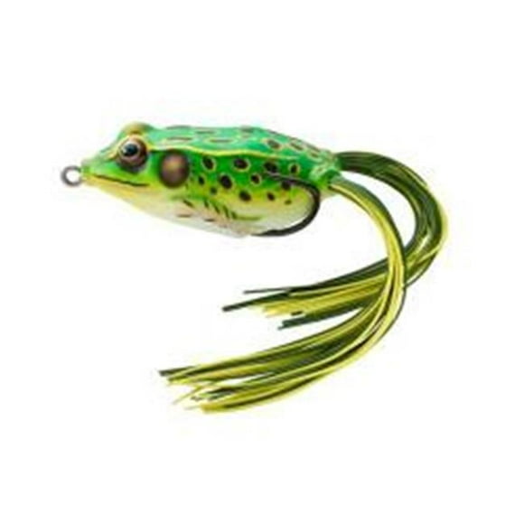 LiveTarget FGH65T512 Koppers Floating Frog Hollow Body Lure, 2-5/8-Inch, 3/4-Ounce, Flour Green/Yellow