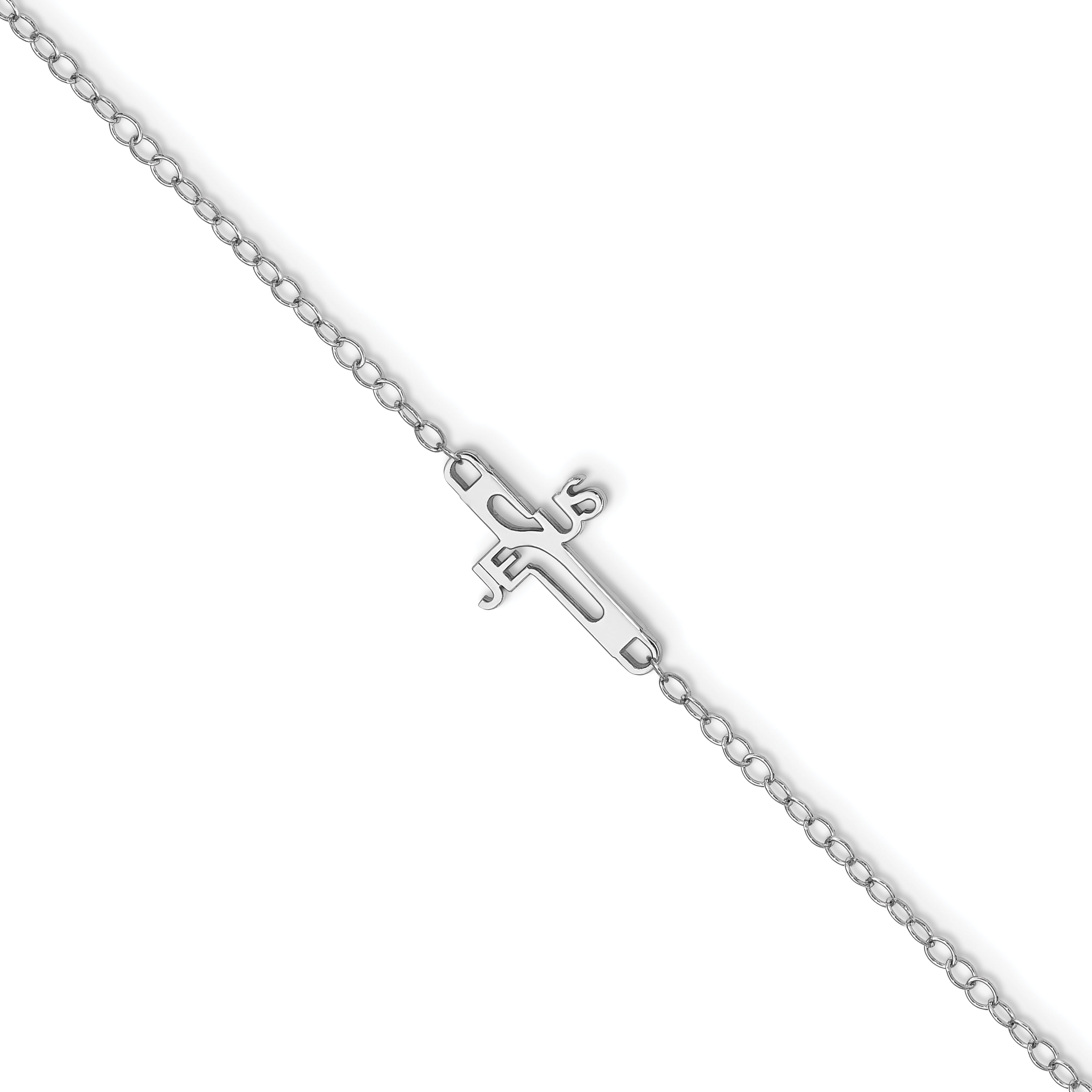925 Sterling Silver Jesus Cross Religious Anklet Ankle Beach Chain