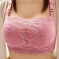 thumbnail image 1 of Mrat Clearance Bras for Women No Underwire Front Clasp Workout Sports Workout Sports Bras Front Zipper Sports High Impact Sports Bras Large Bust Full Coverage Racerback Bras for Women Pink S, 1 of 6