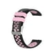 thumbnail image 1 of Silicona Deportes Correa transpirable Reemplazo de banda de reloj inteligente para Xiaomi Mi Watch, Negro Rosa 5.5-8.5 pulgadas 18 mm Yuarrent EL2325-05B, 1 of 2