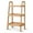 Yellow, variant on Ladder Bookshelf, Solid Oak Wood Standing Shelf 3-Tiers Ladder Bookshelf with Open Storage Floor Bookcase, Side Table for Bathroom, Living Room, Bedroom, Hallway, Patio, Kitchen, Walnut