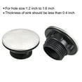 thumbnail image 3 of Uxcell Faucet Hole Covers Metal Nickel Plated, Plastic 1.8" x 0.94"  for 1.2"-1.6" Hole Silver 2pcs, 3 of 3