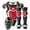 Black/Scarlet, variant on Wilson C200 Youth Baseball Catcher's Gear Kit - Black/Scarlet (Ages 7-12)