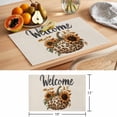 thumbnail image 6 of Retro Leopard Pumpkins Placemats Set of 8 Welcome Sunflowers Rustic Place Mats Indoor Wipeable Table Mats Washable Cloth Dining Table Placemats for Kitchen Holiday Party Home Decor 13x19 Inch, 6 of 9