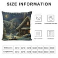 thumbnail image 5 of PRATYUS Christmas Throw Pillow Cushion Cover, Winter Scenery with Designed House and Tree at Night Family Themed Concept Art, Decorative Square Accent Pillow Case 18x18in, 5 of 5