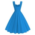 thumbnail image 4 of Miqool Women's 1950s Retro Vintage Cocktail Dresses Casual Sleeveless Pleated A-Line Swing Wedding Guest Dresses Homecoming Dresses, 4 of 9