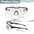 thumbnail image 2 of Gafas de sol deportivas polarizadas para ciclismo para hombres y mujeres, bicicleta de montaña, conducción, pesca, running, gris claro/negro, 2 of 6