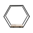 thumbnail image 1 of 1pc Hexagon Shape Storage Rack Wall-mounted Storage Shelf Iron Wall Hanging Rack, 1 of 3