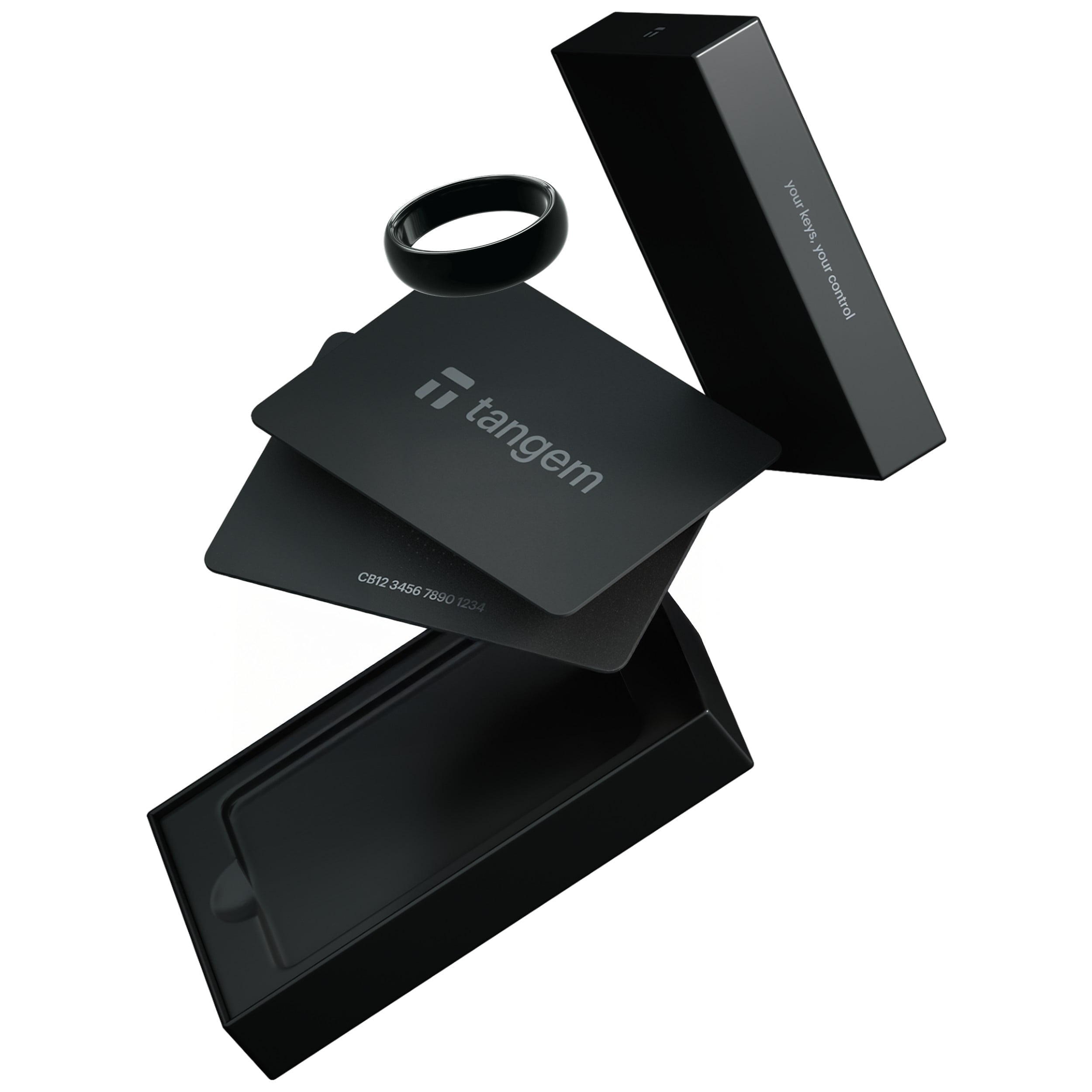 Tangem Smart Crypto Ring - Black, Size 9