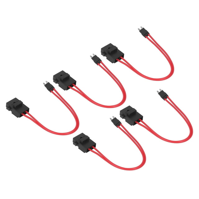 5PCS Car Fuse Holder Connector 16AWG 20A Blade Type Fuse Holder with 5PCS Blade Fuse for Automotive Car Motorcycle