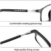 GJX MenS Reading Glasses Hanging Folding Magnetic Front Click Connect Neck Computer Readers Lightweight Eyeglasses Black 3.0 Folding Reading Glasses
