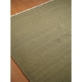 thumbnail image 4 of Rugsotic Carpets Hand Woven Flat Weave Kilim Wool Eco-Friendly 10'x13' Area Rugs Rectangle Olive Plain Solid Design Low Pile Indoor Handmade Rug for Living Room, Bedroom D00111, 4 of 4