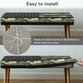 thumbnail image 4 of Jiueut American Flag Green Camo Print Bench Covers, Dustproof Bench Seat Protection Chair Seat Decoration Washable Rectangle Chair Slipcover with Elastic Band for Kitchen Home Hotel, 4 of 7