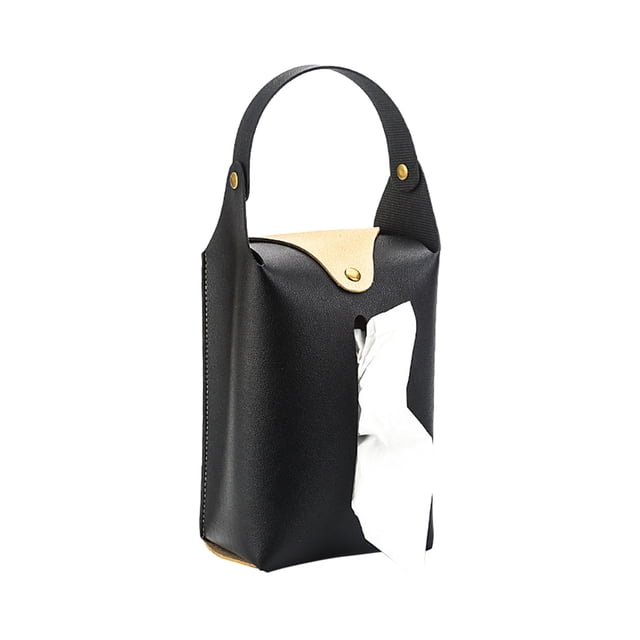 Tissue Box Cover Car Tissue Box,Hanging Tissue Box Leather Car Tissue,Multifunctional Rectangular Napkin Bag,Wall-Mounted Tissue Case for Car Truck Home Tissue Box Cover Rectangular