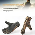 thumbnail image 5 of 1 Pair Anti\-Slip Outdoor Fishing Gloves 3 Cut Finger Sports Gloves Men Cycling Hunting Camouflage Thermal Warm 1 M, 5 of 9