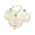 thumbnail image 3 of GUOOL Dried Fruit Plate Candy Nuts Dish with Lid for Room Condiment 3 Grid, 3 of 9