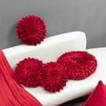 thumbnail image 2 of JWH 3D Handmade Round Decorative Sunflower Wool Throw Pillows for Bed Sofa 12inch Red, 2 of 9