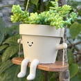 thumbnail image 1 of YAOMOBB Swing Design Planter Resin Flowerpot Hanging Planter Pot Adorable Smiling Expression Garden Indoor Outdoor Decoration, 1 of 6