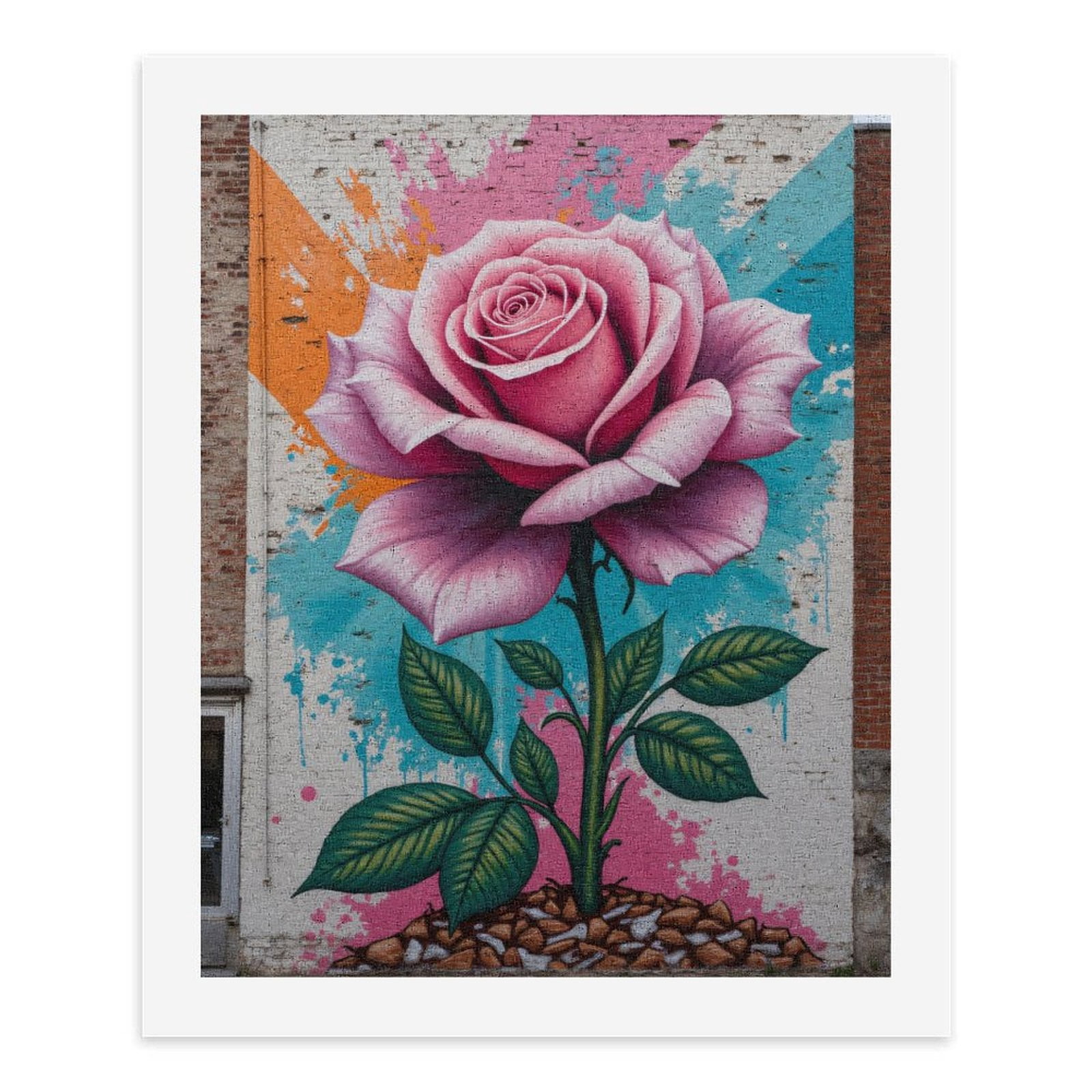 Paint By Numbers Kit for Adults Beginner - Colorful Rose Wall Mural Art DIY Canvas Painting Kits for Adults, Frameless Paint By Number for Adults for Home Wall Decor 16x20 Inch