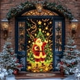 thumbnail image 6 of Darzheoy Christmas Door Cover with Glowing Santa and Tree Print, Festive Banner for Indoor Outdoor Decoration, Holiday Party Home Decor, 6 of 6