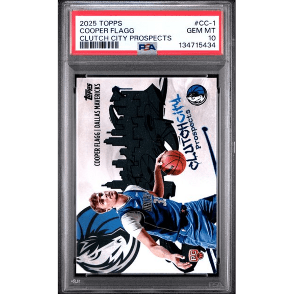 Graded 2025 Topps Cooper Flagg #CC1 Clutch City Prospects Rookie RC Basketball Card PSA 10 Gem Mint