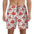 thumbnail image 3 of Uemuo Amanita Red Mushroom Pattern Mens Swim Trunks Quick Dry Board Shorts with Mesh Lining, Stretch Beach Shorts Quick Dry No-Chafing Board Shorts-Small, 3 of 9