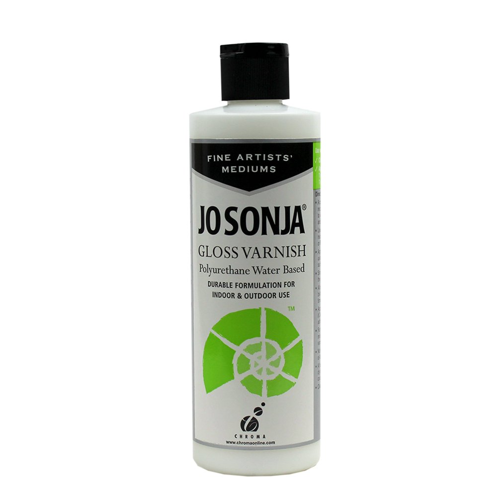 Jo Sonja Gloss Varnish Jo Sonja's Polyurethane Varnish Gloss 8 oz Bottle - Walmart.com