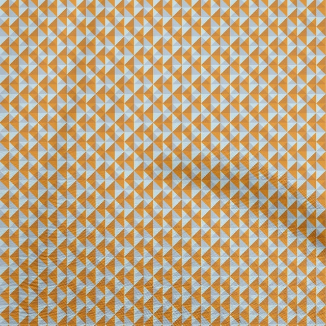 oneOone Cotton Flex Orange Fabric Geometric Craft Projects Decor Fabric Printed By The Yard 40 Inch Wide