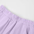 thumbnail image 4 of Cethrio Girls Cotton Shorts, School Relaxed Fit Elastic Waist Above the Knee Summer Shorts Purple Size 3-4 T, 4 of 5