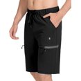 thumbnail image 4 of Little Donkey Andy Men’s Ultra-Stretch Quick Dry Lightweight Bermuda Shorts Drawstring Zipper Pocket Hiking Travel Golf Black S, 4 of 6