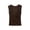 Coffee, variant on Women's Deep V Drape Tank Tops, Elegant Wrap Front Ruched Sleeveless Blouse, Slimming Casual Tee for Date & Party