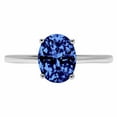 thumbnail image 7 of Solitaire Engagement Ring for Women - 2.5ct Simulated Tanzanite in 14K White Gold Promise Ring, 7 of 7