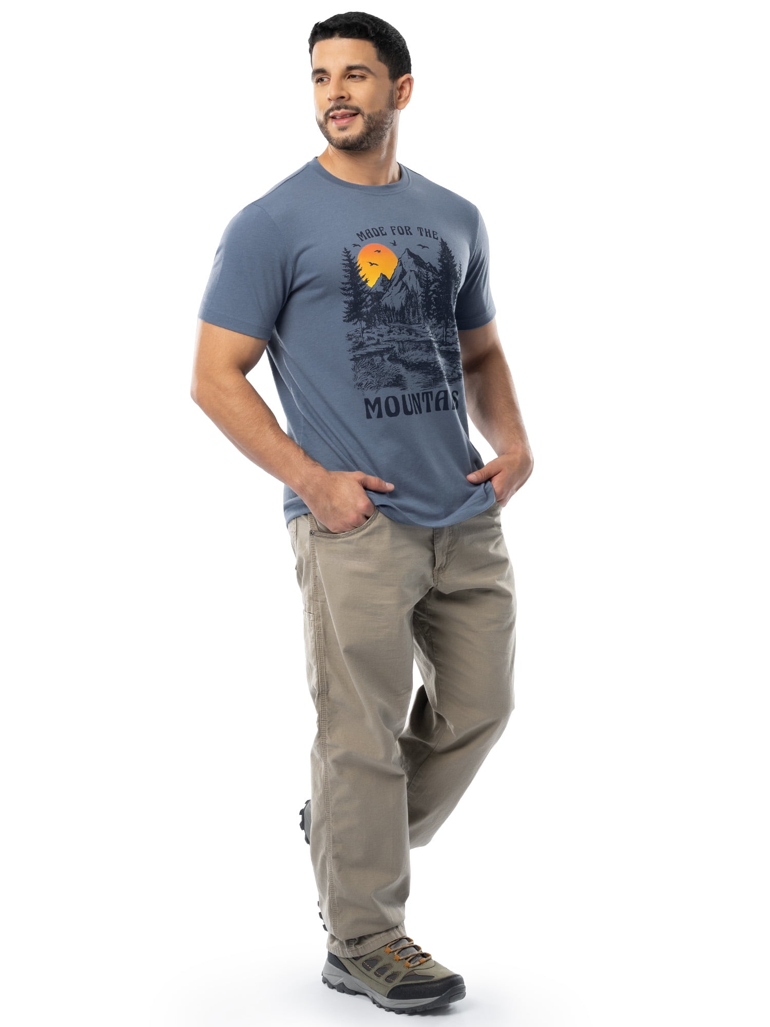 Ozark Trail Men's Active Graphic Tee with Short Sleeves, Sizes S-3XL