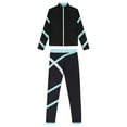 thumbnail image 5 of Alvivi Kids Girls Figure Ice Skatinhg Costume 2 Pieces Gym Workout Tracksuit Sweatshirt and Leggings Light Blue 12, 5 of 7