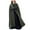 Green, variant on Shawl Wraps for Women Robes for Women Hooded Long Cape Winter Vintage Overcoat Fashion Button Cloak Woolen Coat Plus Size Cardigan Black XL