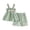 Light Green, variant on Staki Toddler Clothes Toddler Baby Girl Clothes Summer Outfit Sleeveless Print Knit Ribbed Strap Tank Top Shorts Set 0-4Y(Light Green,0-6 Months)