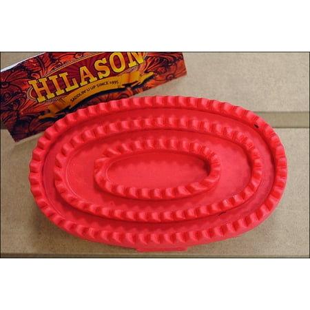 Soft Rubber Curry Comb - HILASON HORSE TACK SOFT RUBBER JUNIOR CURRY COMB RED