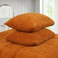 thumbnail image 2 of 3 PCS Leaf Pattern Jacquard Sherpa Comforter Set, Ultra Soft Warm Plush Comforter Set MEL, 2 of 6