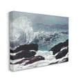 thumbnail image 3 of Stupell Industries Crashing Waves Ocean Rocks Cliffs Rough Waters Painting Gallery Wrapped Canvas Print Wall Art, Design by Lettered and Lined, 3 of 5