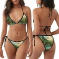 thumbnail image 3 of Naloa Lake Forest Dinosaur Print Women Halter Bikini Set ,Two Piece Triangle Swimsuit,Tie Bathing Suit,Sexy Triangle Two Piece Swimwear, 3 of 5